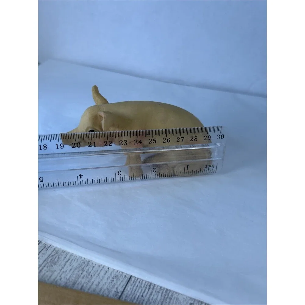 PINK Pig Figurine Resin? Detailed Country Cottage Farmhouse Animal Pet Farm